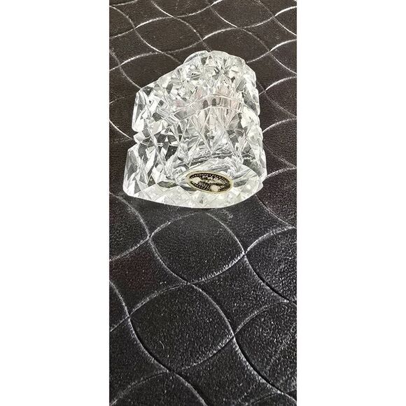 Cut Crystal Heart Salt and Pepper Shakers-Rare - Picture 6 of 11